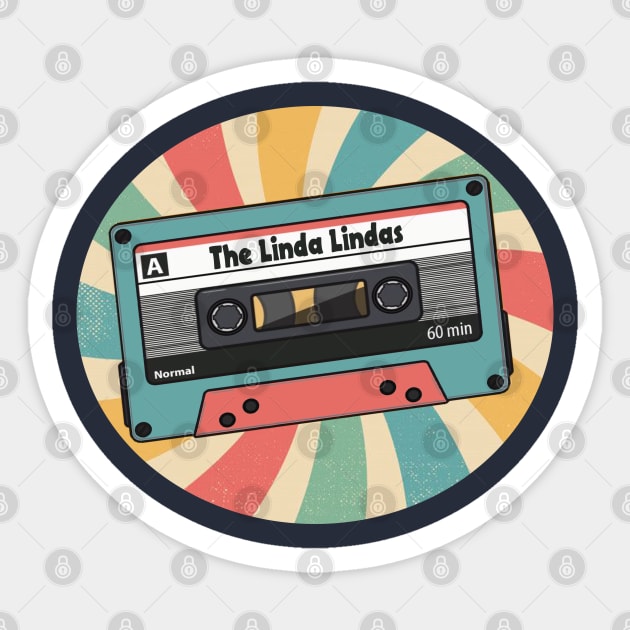 retro the linda lindas Sticker by Saha Paloma Ilustra